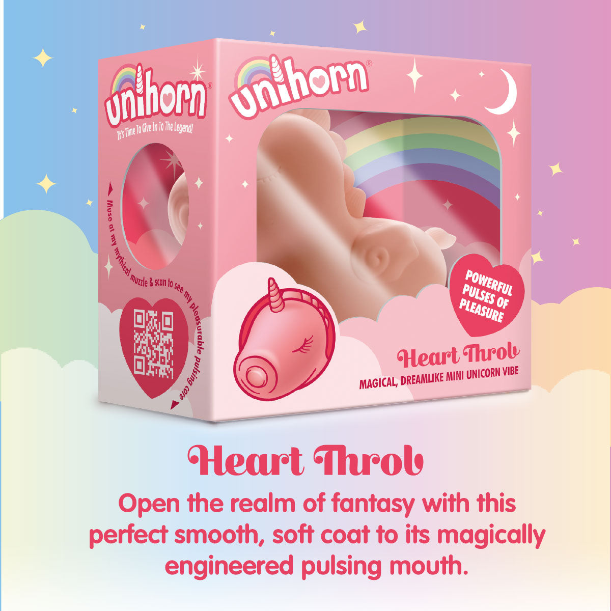 Heart Throb The Pulsing One (Soft Pink) – Mini Vibrator with 10 Speeds and Tongue Motion Patterns