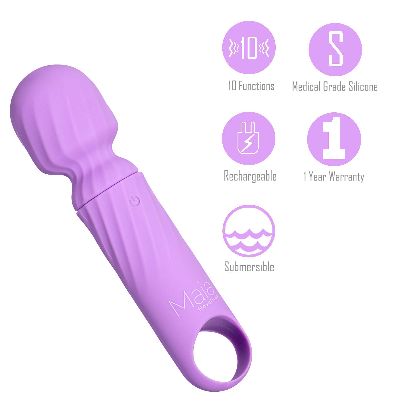 Maia Dolly Mini Massage Wand Purple