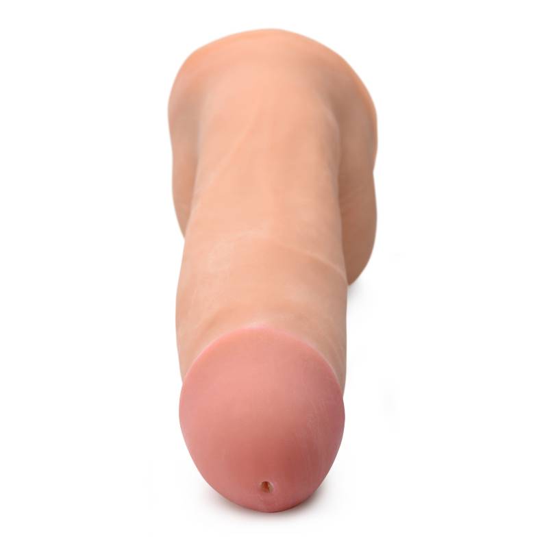 8in Dual Density Squirting Dildo w Balls Reservoir - Realistic Feel