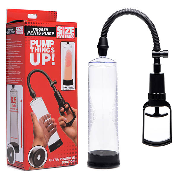 Size Matters Trigger (Clear) – Penis Pump 8.5 Inch