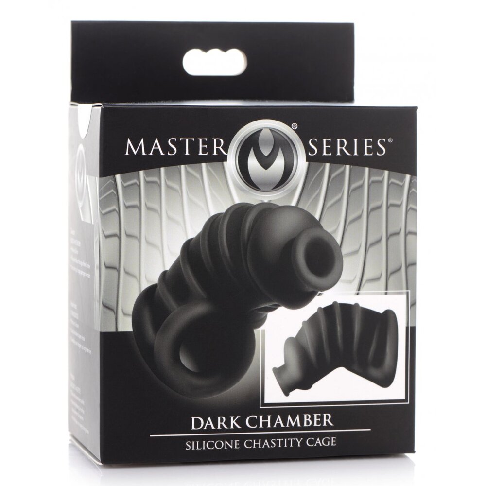 Master Series Dark Chamber – Silicone Chastity Cage