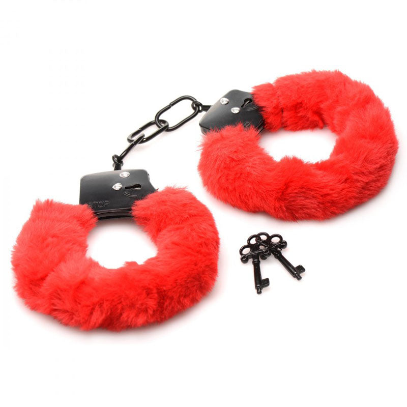 Master Series Cuffed in Fur Fluffy Handcuffs for Sensual Bondage Fun