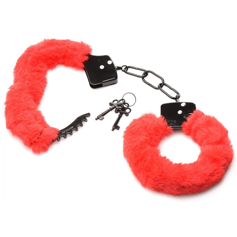 Master Series Cuffed in Fur Fluffy Handcuffs for Sensual Bondage Fun