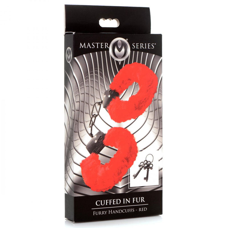Master Series Cuffed in Fur Fluffy Handcuffs for Sensual Bondage Fun