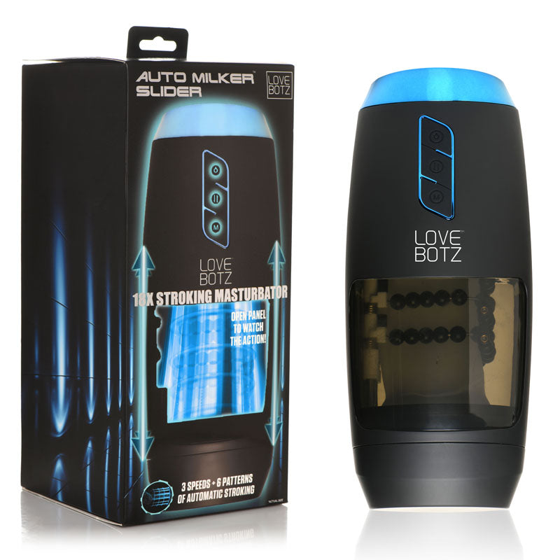 LoveBotz The Milker Slider – Automatic Stroking Masturbator with 18X Speed Control