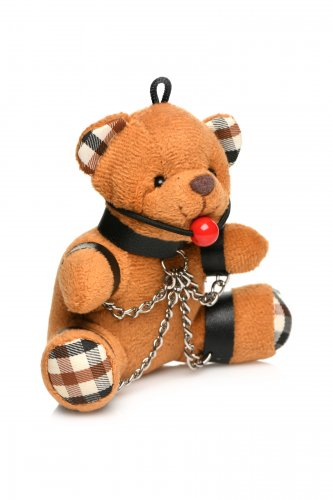 Gagged Teddy Bear Keychain Adult Intimacy Novelty Gift