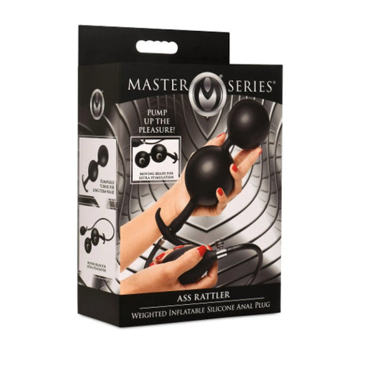Master Series Ass Rattler – Weighted Inflatable Silicone Anal Plug