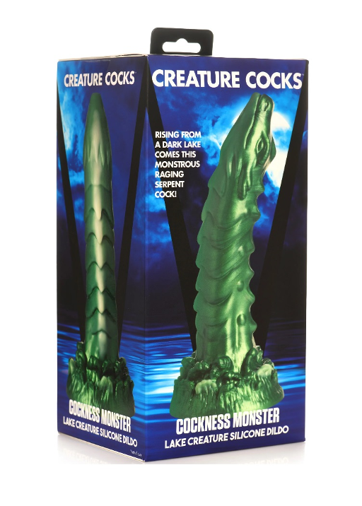 Creature Cocks Cockness Monster (Green) – 8.1" Silicone Dragon Dildo