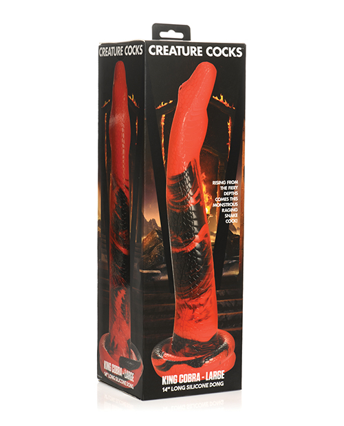 Creature Cocks Large King Cobra (Silicone) – 14 Inch Textured Dong