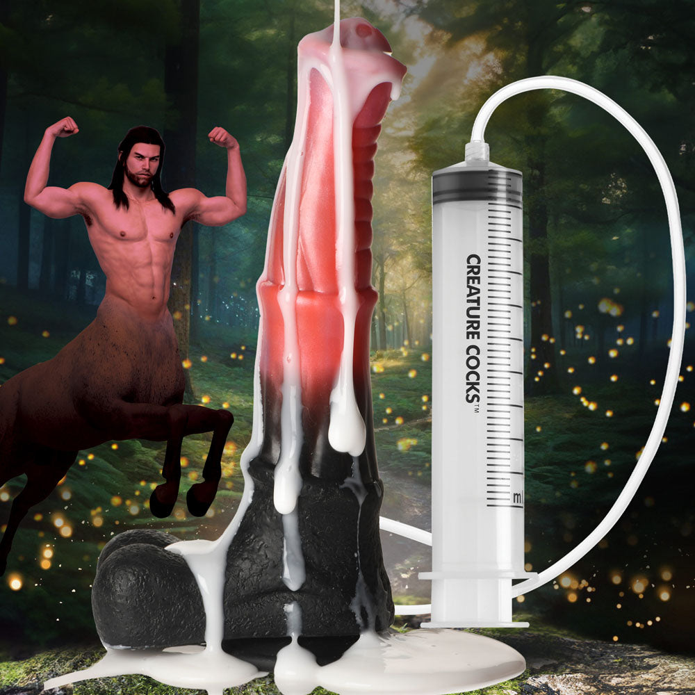 Creature Cocks Centaur Explosion (Pink/Black) – 24.5 cm Squirting Fantasy Dildo