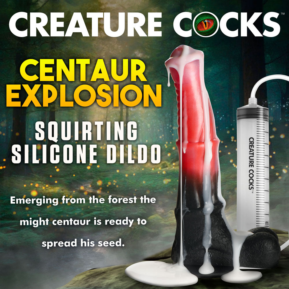 Creature Cocks Centaur Explosion (Pink/Black) – 24.5 cm Squirting Fantasy Dildo