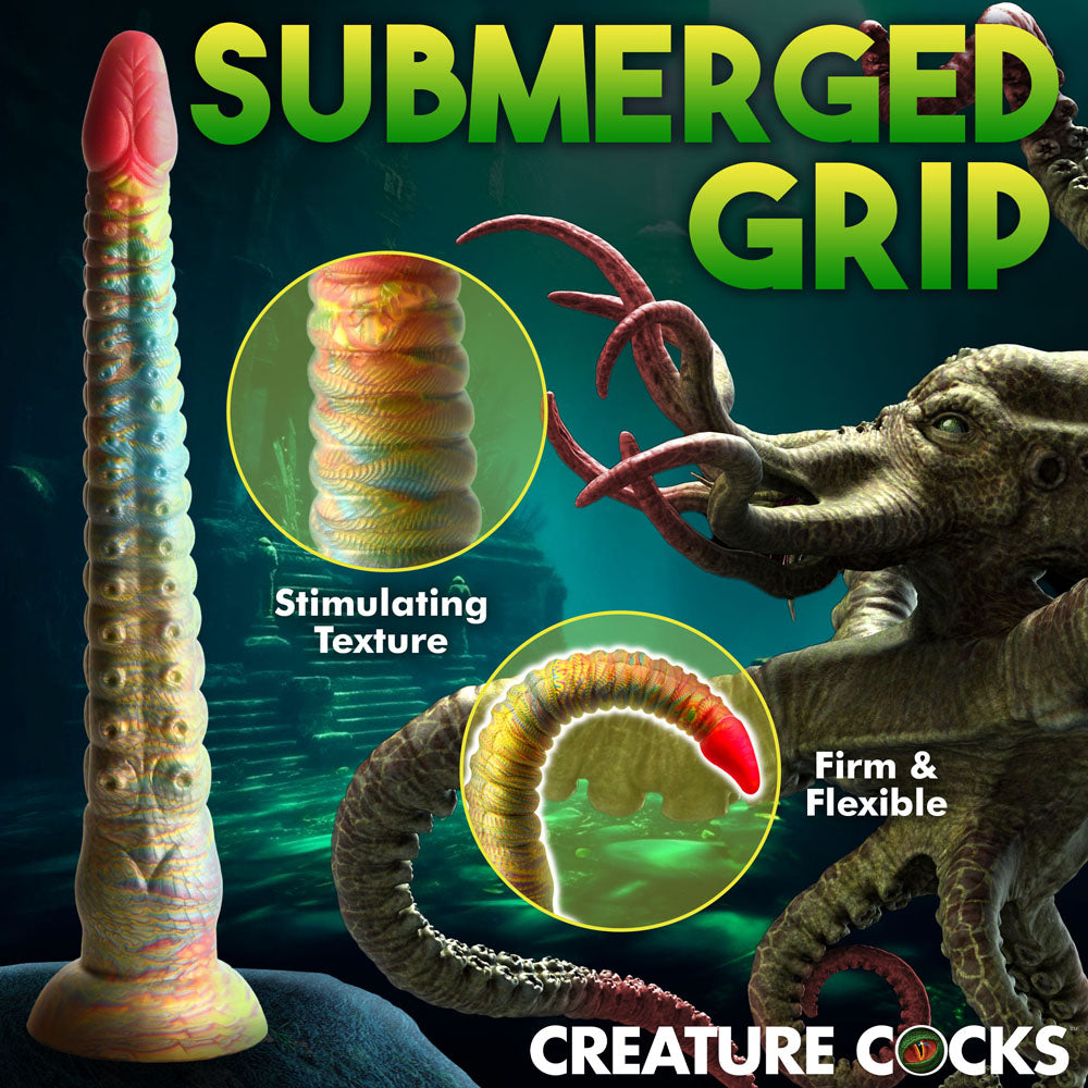 Tenta Dick Tentacle Silicone Dildo (Multicolor) – 11 Inch Ribbed Tentacle Dong