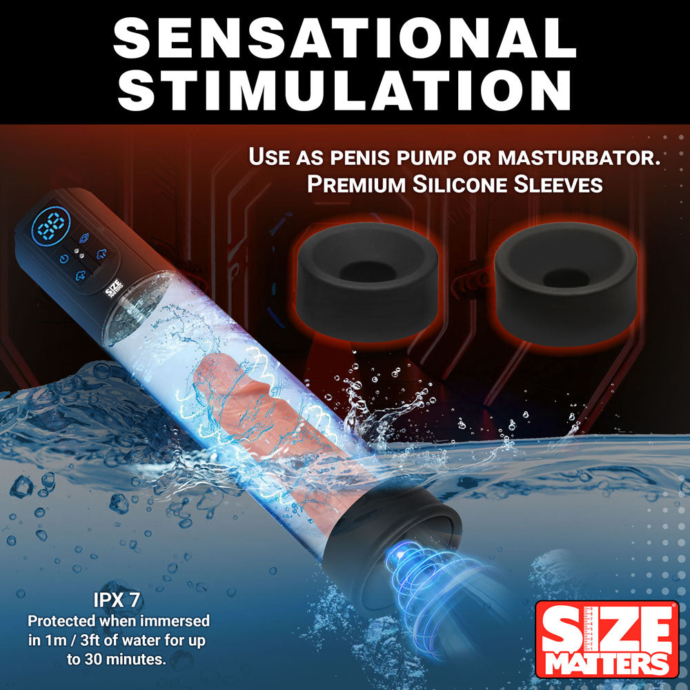 Size Matters Sucking Submersible Penis Pump 7.75" x 2.6"