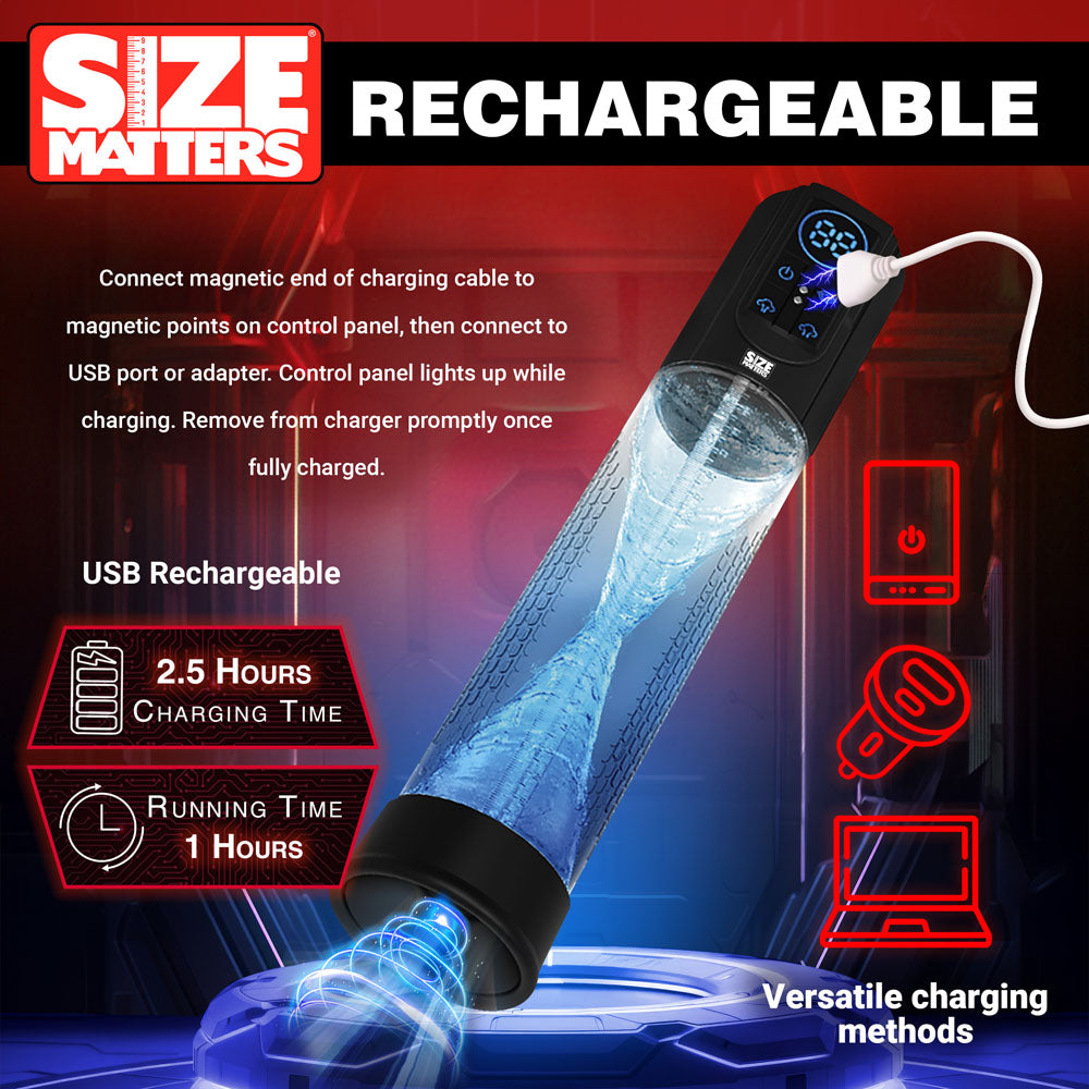 Size Matters Sucking Submersible Penis Pump 7.75" x 2.6"