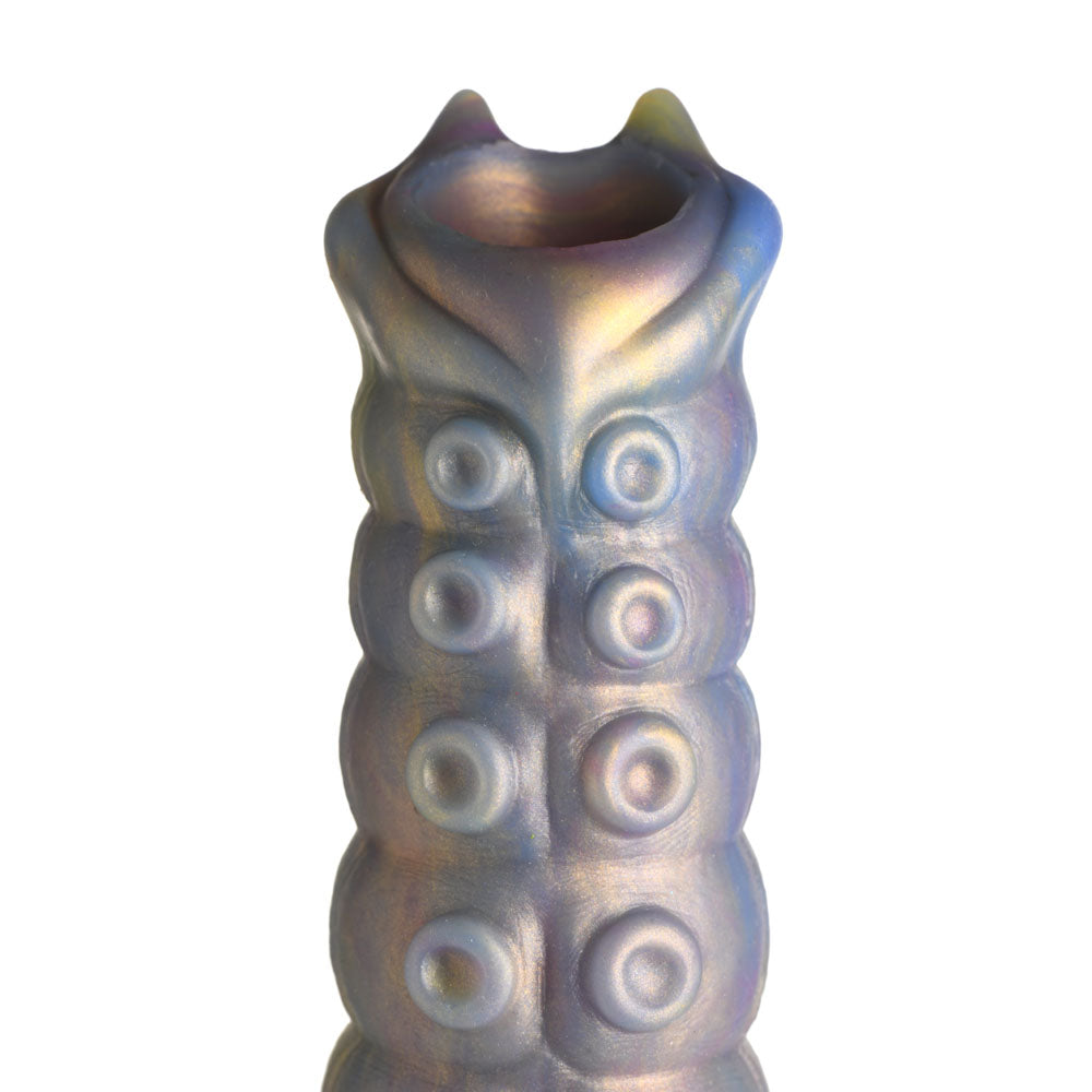 Deep Invader Tentacle Ovipositor (Colored) – Textured Silicone Dildo with Eggs 9 inch