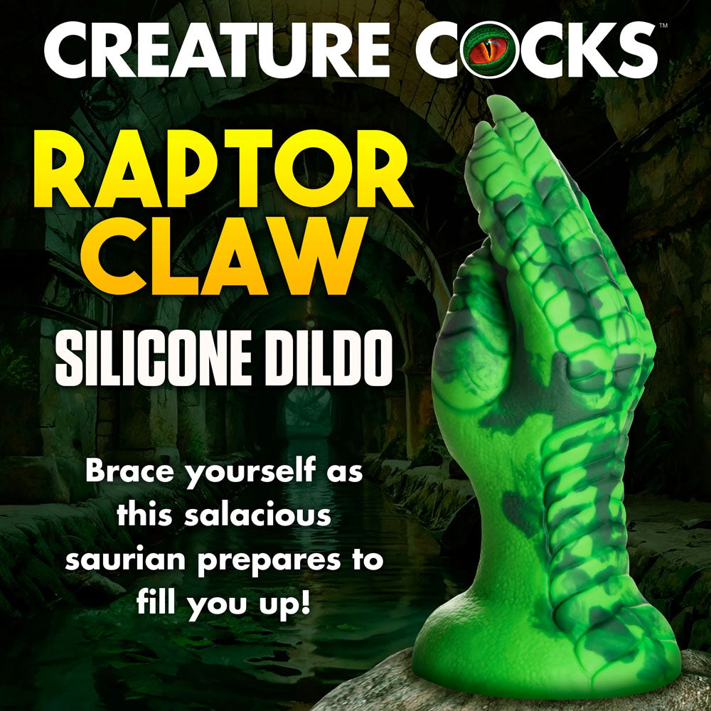 Raptor Claw Fisting Silicone Dildo (Green) – 8.6 Inches Fantasy Silicone Dildo