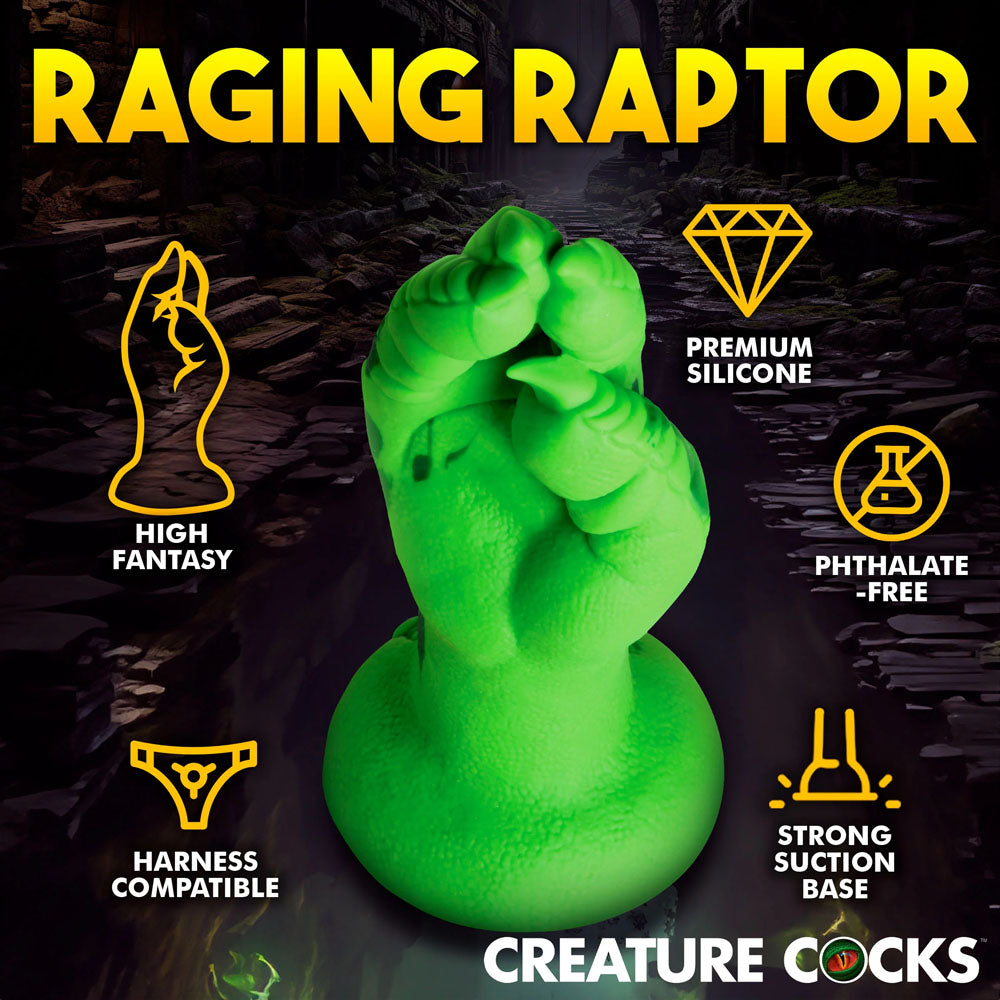 Raptor Claw Fisting Silicone Dildo (Green) – 8.6 Inches Fantasy Silicone Dildo