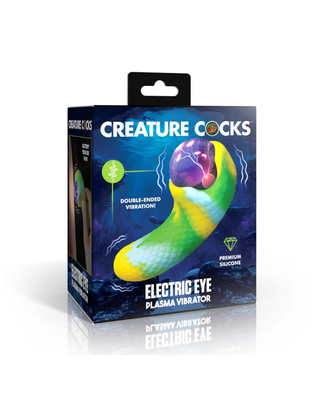 Creature Cocks Electric Eye Plasma (Green-Blue-Yellow) – Dual Motor Vibrator