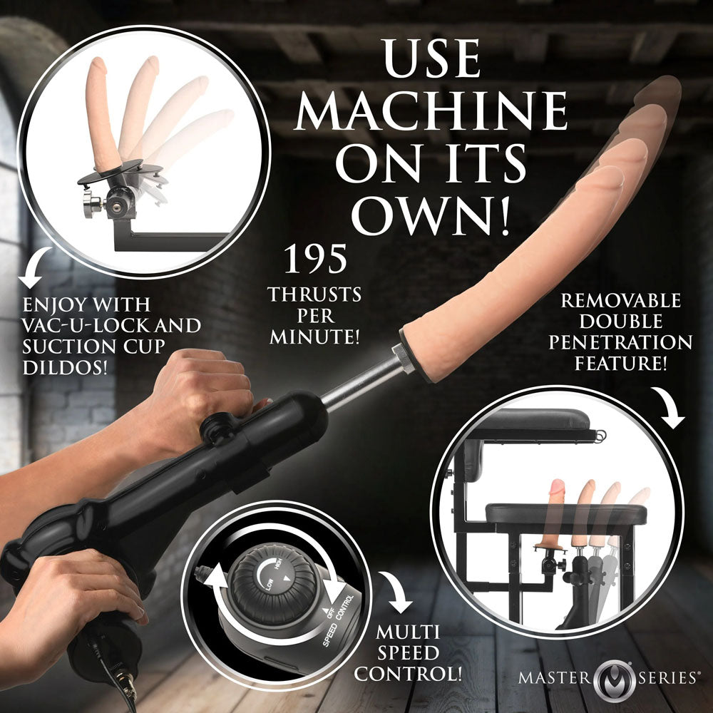 Master Series Enforcer Chair with Deluxe Sex Machine and Restraint System