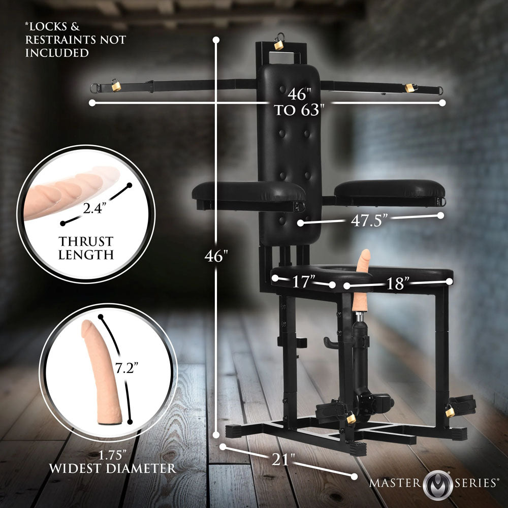 Master Series Enforcer Chair with Deluxe Sex Machine and Restraint System