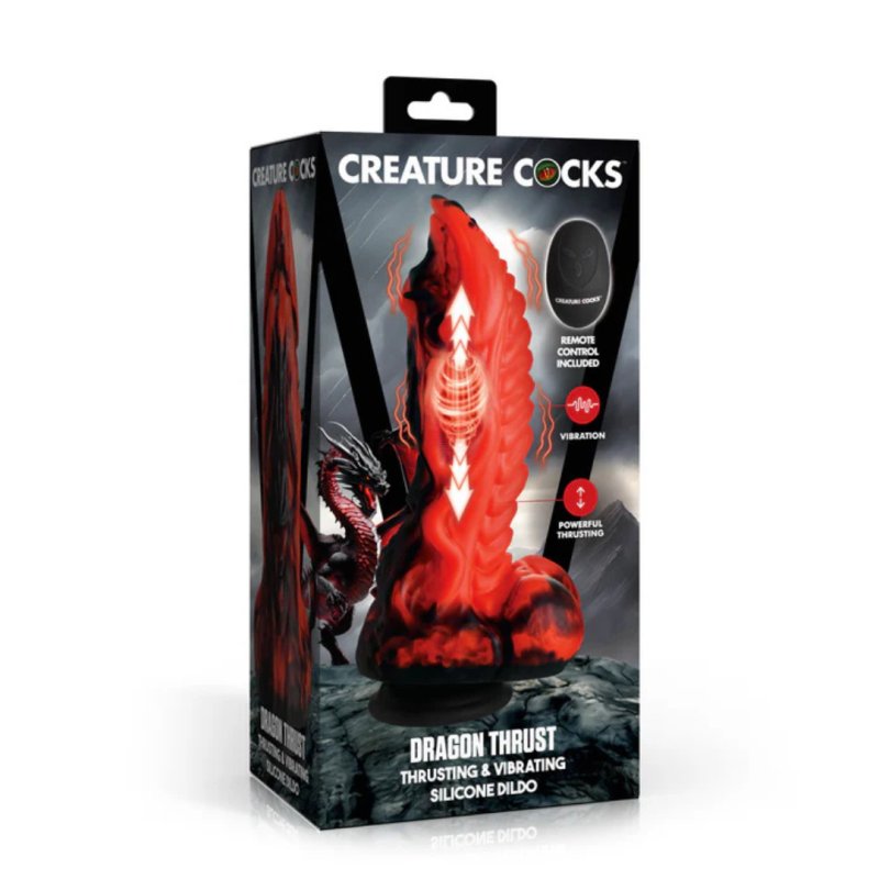 Creature Cocks Dragon Thrust – Vibrating Silicone Dildo