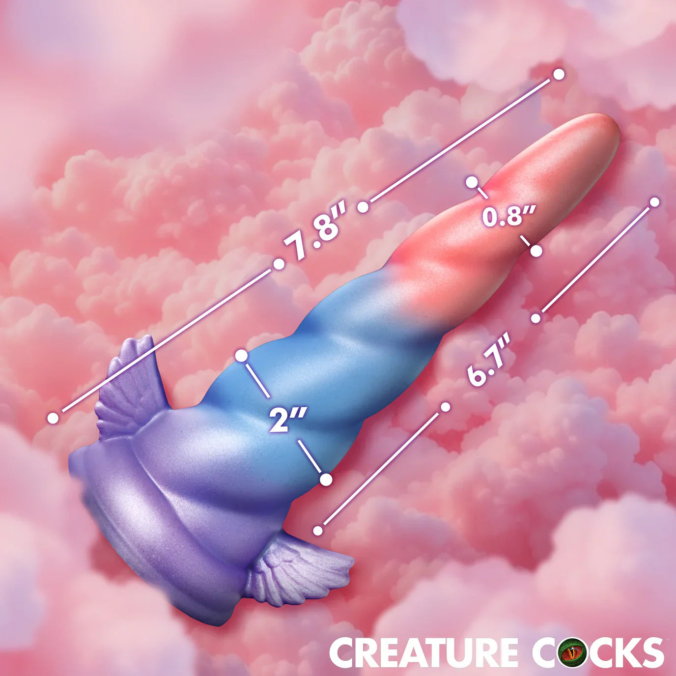 Creature Cocks Deluxe Dream Rider (Purple) – 7.8" Silicone Vibrating Unicorn Dildo