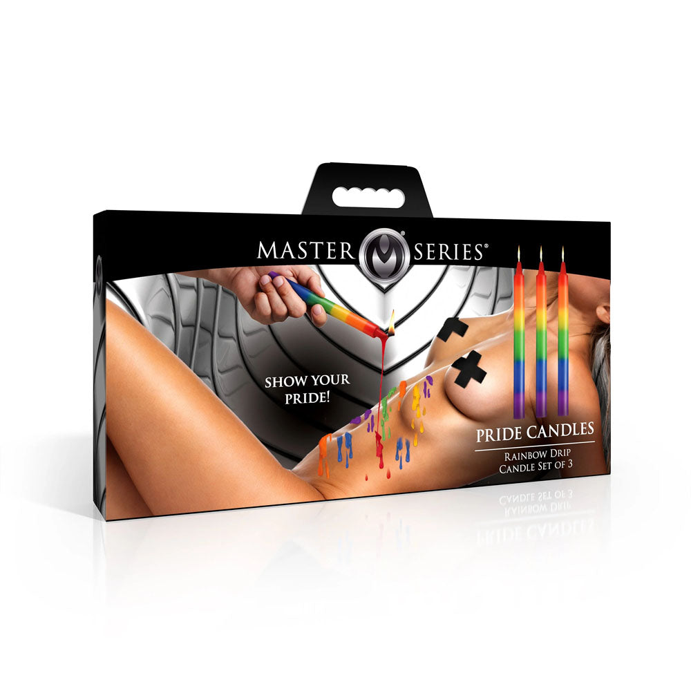 Master Series Pride Rainbow Drip Candles Set of 3