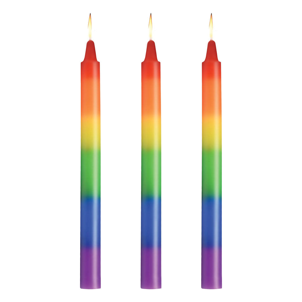Master Series Pride Rainbow Drip Candles Set of 3