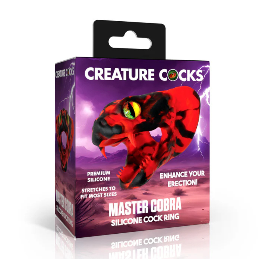 Creature Cocks Master Cobra (Red) Silicone Cock Ring – 2 Inch Extension Cock Ring
