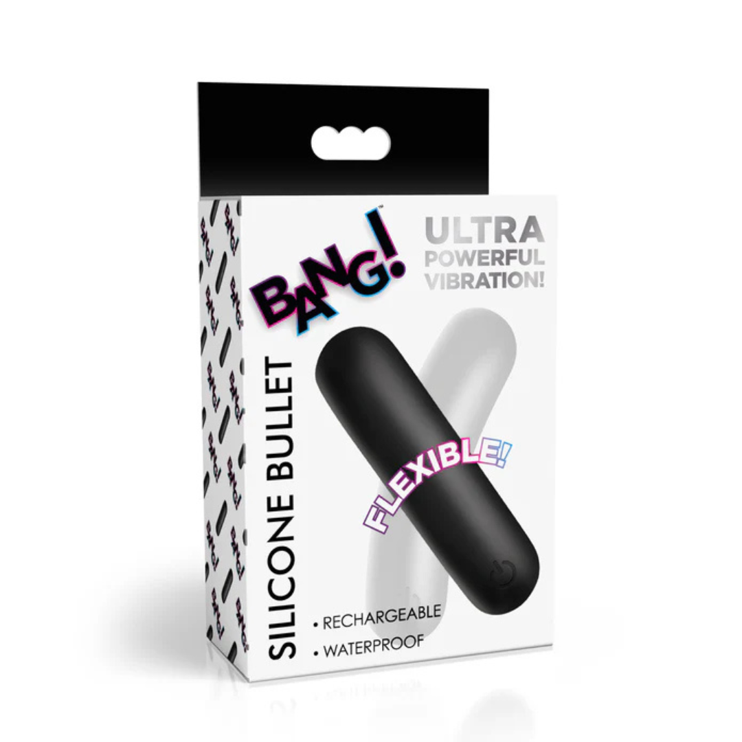 Bang! Flexible Silicone Bullet (Black) – Silicone Bullet Vibrator