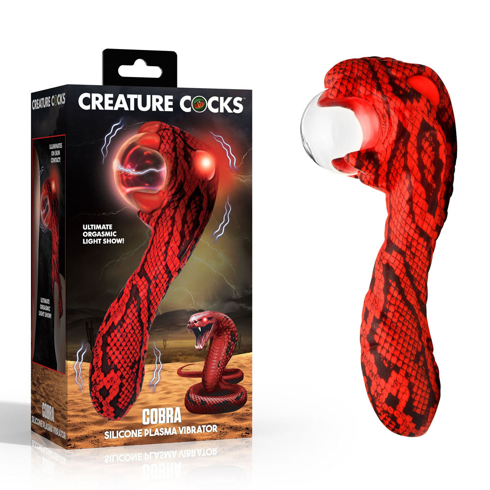 Creature Cocks Cobra (Black and Red) – USB Rechargeable 18.5 cm Fantasy Vibrator