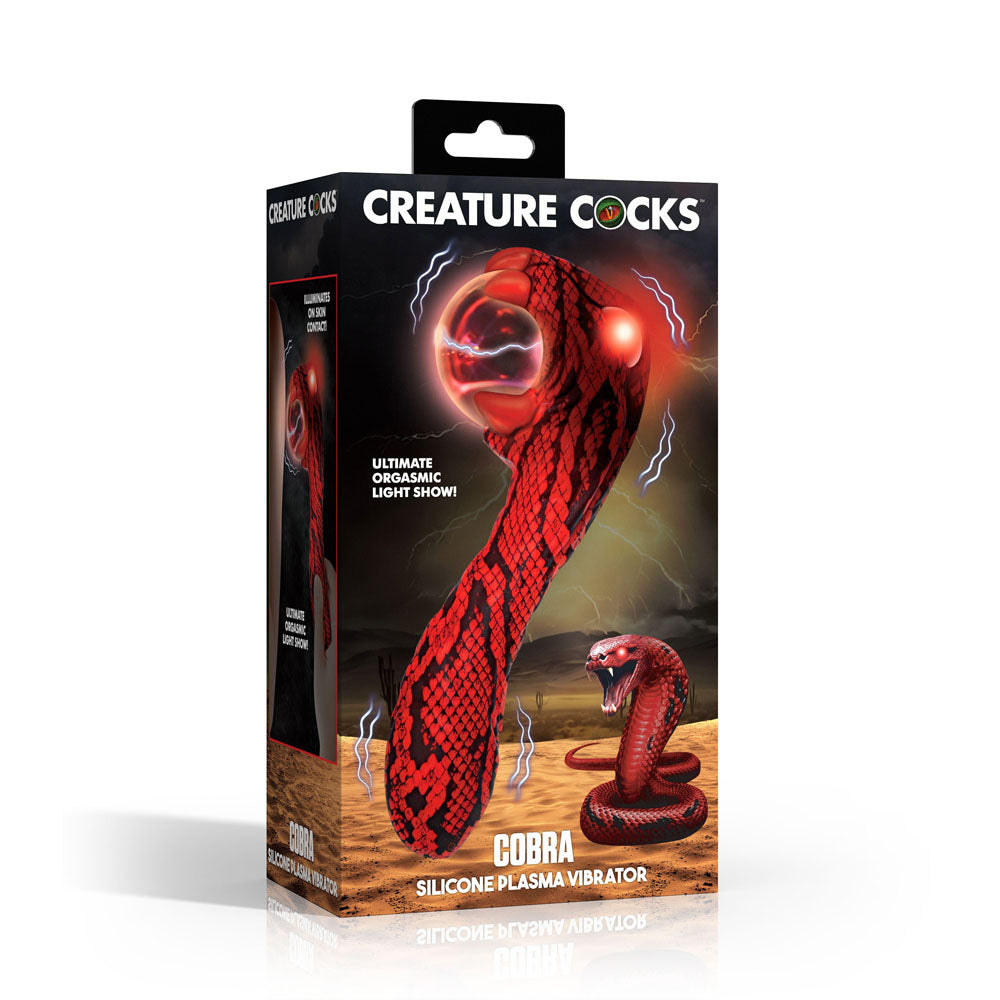 Creature Cocks Cobra (Black and Red) – USB Rechargeable 18.5 cm Fantasy Vibrator