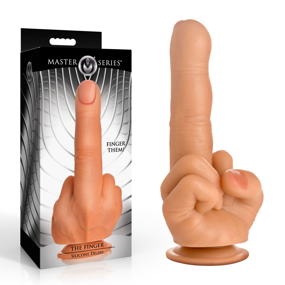 Master Series The Finger – 21.3 cm Realistic Silicone Middle Finger Dildo