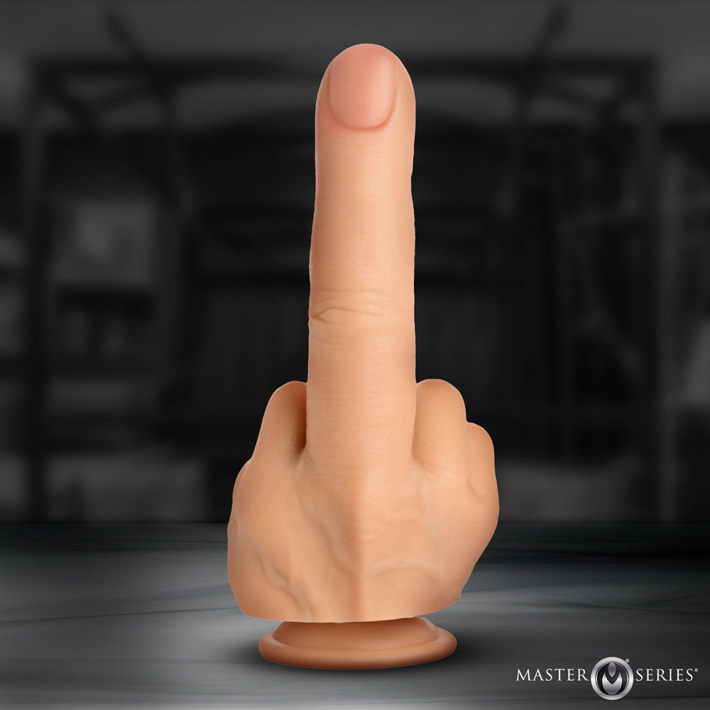 Master Series The Finger – 21.3 cm Realistic Silicone Middle Finger Dildo