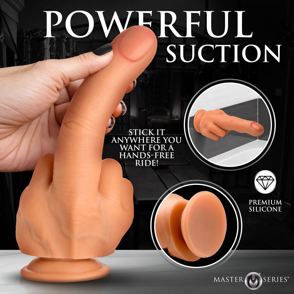 Master Series The Finger – 21.3 cm Realistic Silicone Middle Finger Dildo