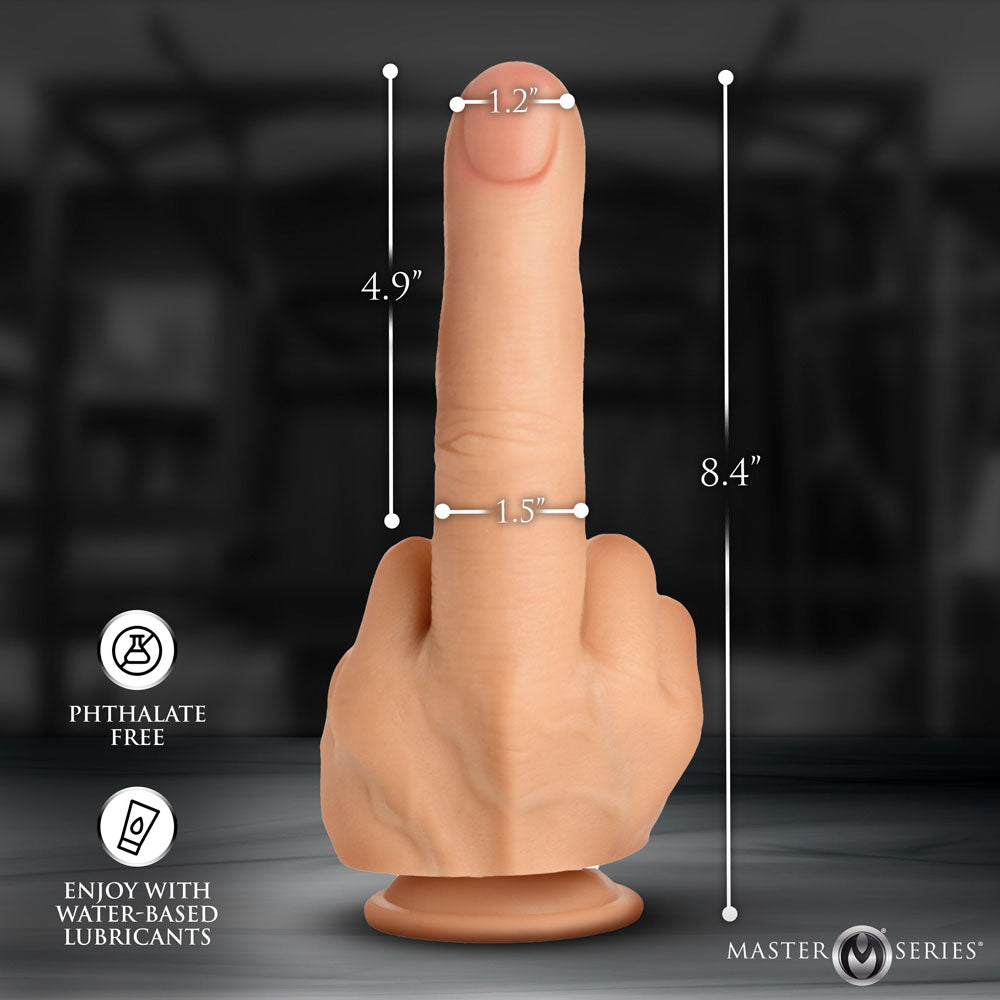 Master Series The Finger – 21.3 cm Realistic Silicone Middle Finger Dildo