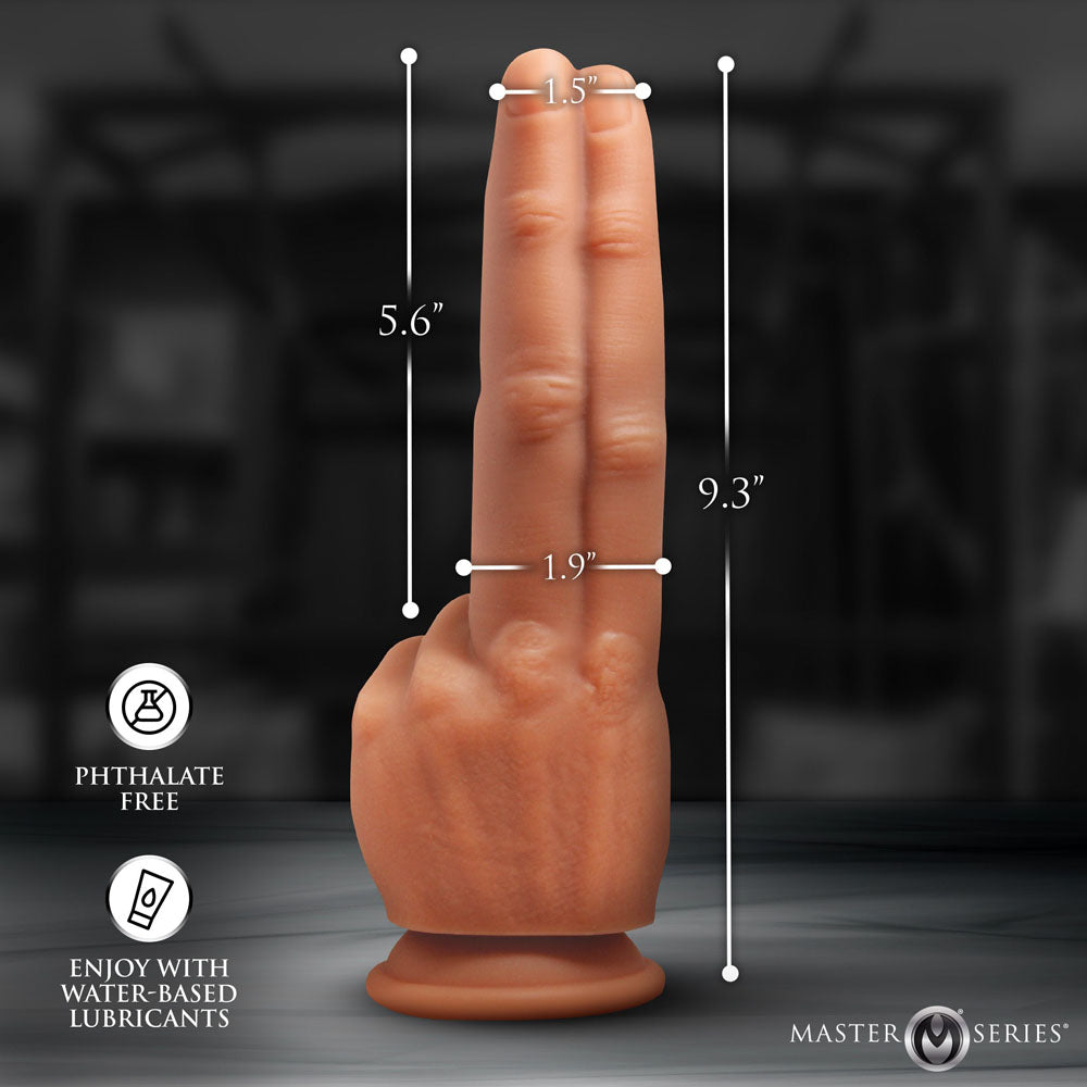 Master Series The Pleaser – 23.6 cm Double Finger Dildo