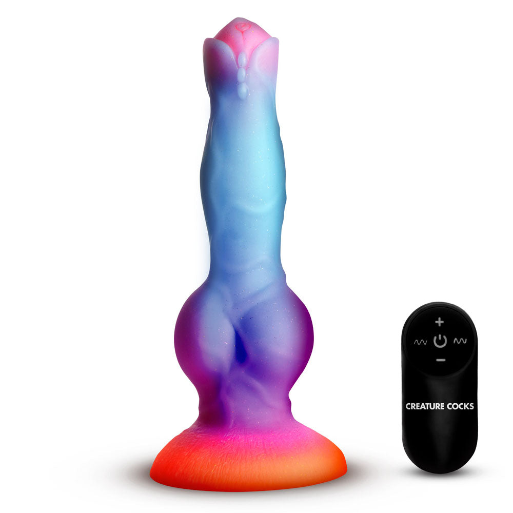 Creature Cocks Astro Cock (Glow in Dark) – 20.6 cm Vibrating Fantasy Dildo