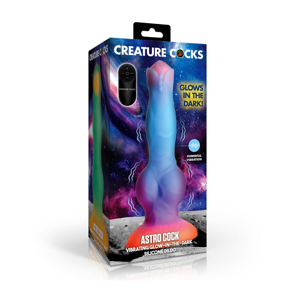 Creature Cocks Astro Cock (Glow in Dark) – 20.6 cm Vibrating Fantasy Dildo