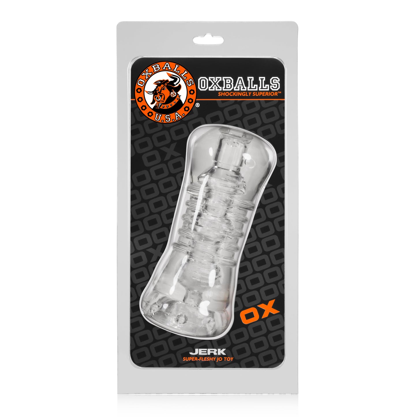Atomic Jock Jerk Masturbator (Clear) – Soft TPR Rubber Masturbator