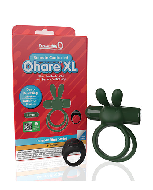 Ohare XL (Green) – Rechargeable Waterproof Remote-Controlled Rabbit Vibrator with Double-Ring Design