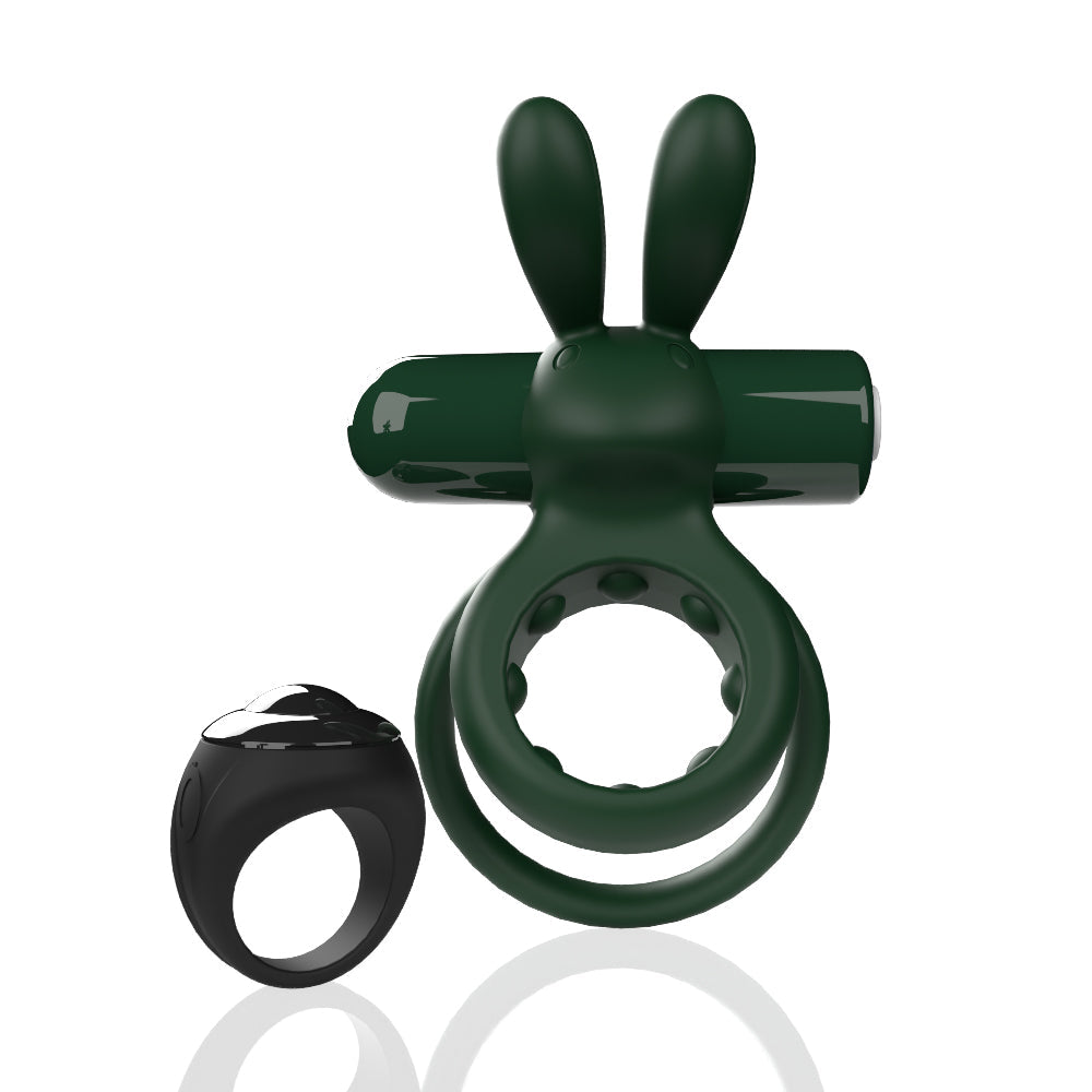 Ohare Remote Control (Green) – Waterproof Rechargeable Wearable Rabbit Vibrator with Double-Ring Design