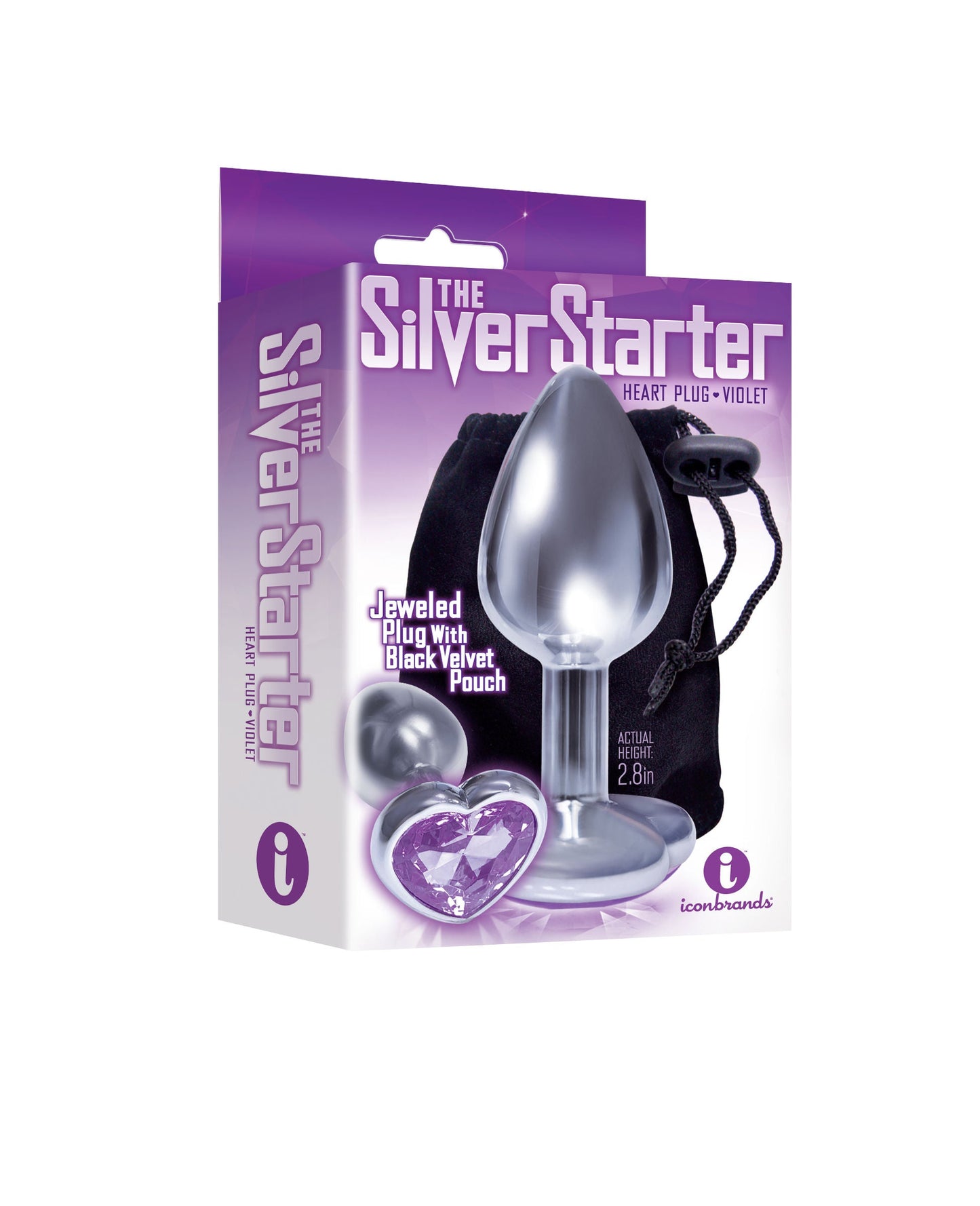 The 9's Silver Starter (Violet) – Stainless Steel Butt Plug
