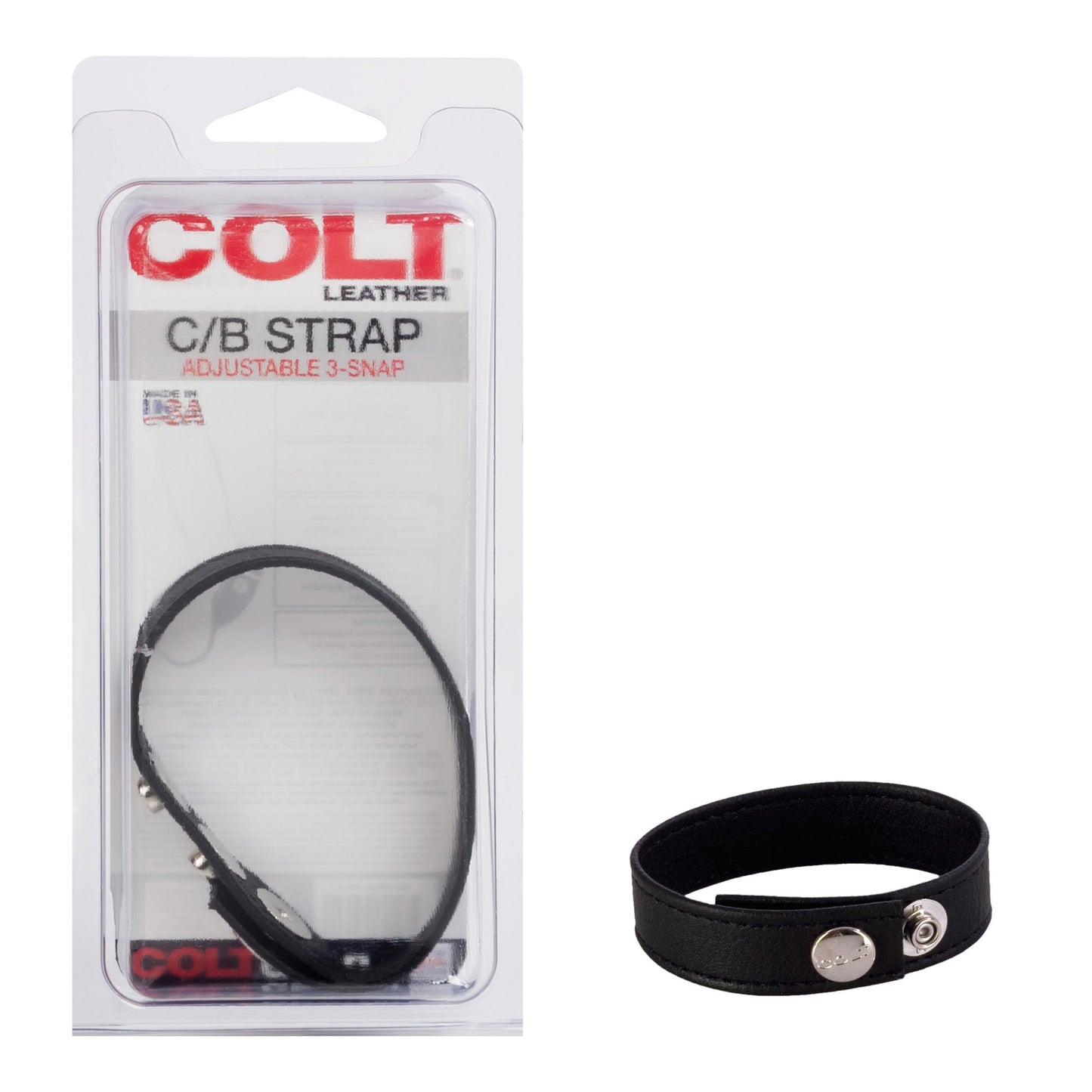 Colt Adjustable 3-Snap Leather Strap – High Quality Leather Strap