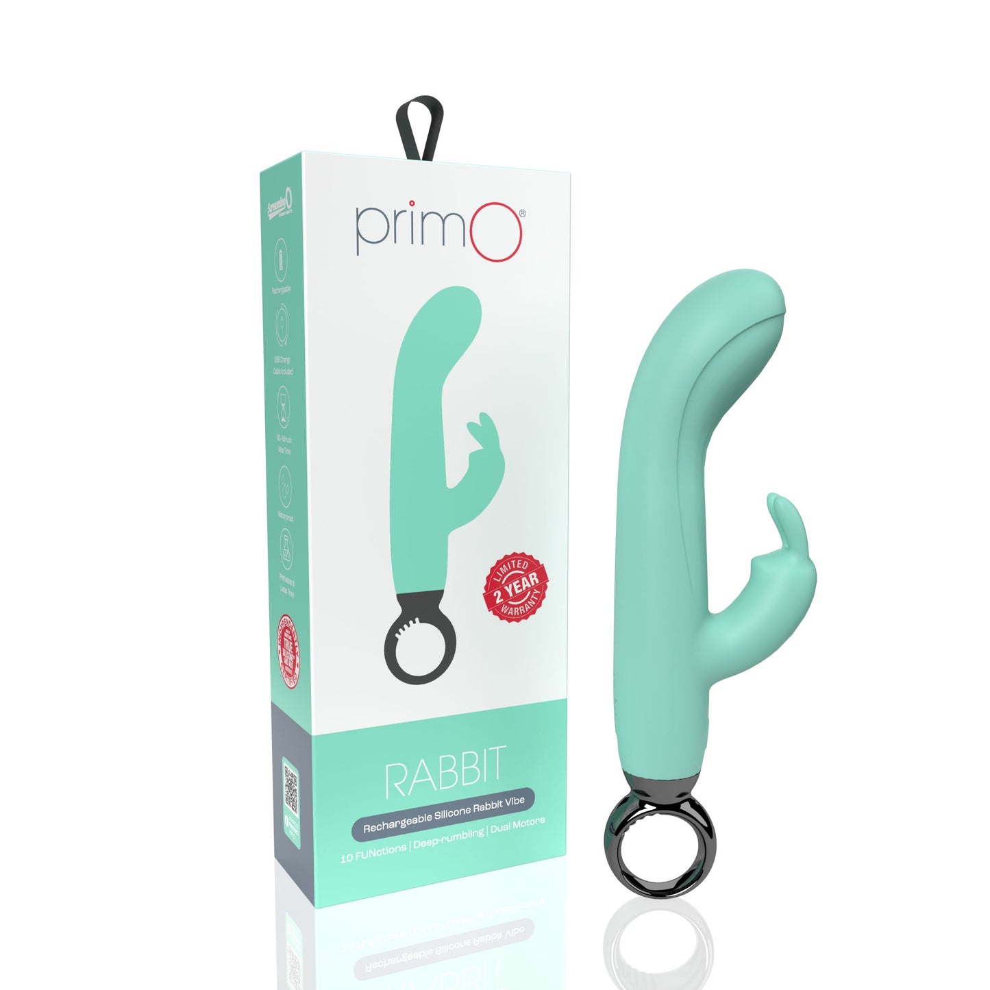 Screaming O PrimO Rabbit – 4.5 Inch Silicone Rabbit Vibrator with 5+5 Motor Settings