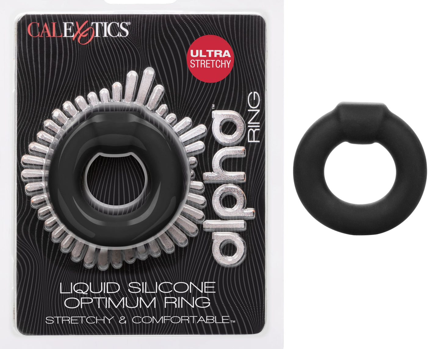 Alpha Liquid Silicone Optimum Ring Ultra Stretchy Black Size Medium