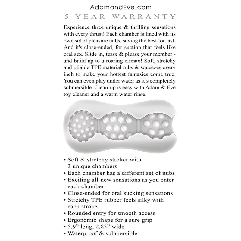 Adam & Eve Triple Chamber Ball Drainer Stroking Toy
