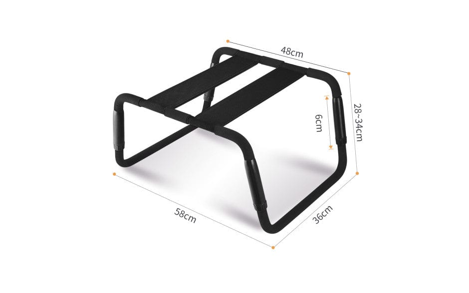 Adjustable Height Black Sex Chair – Versatile Erotic Furniture