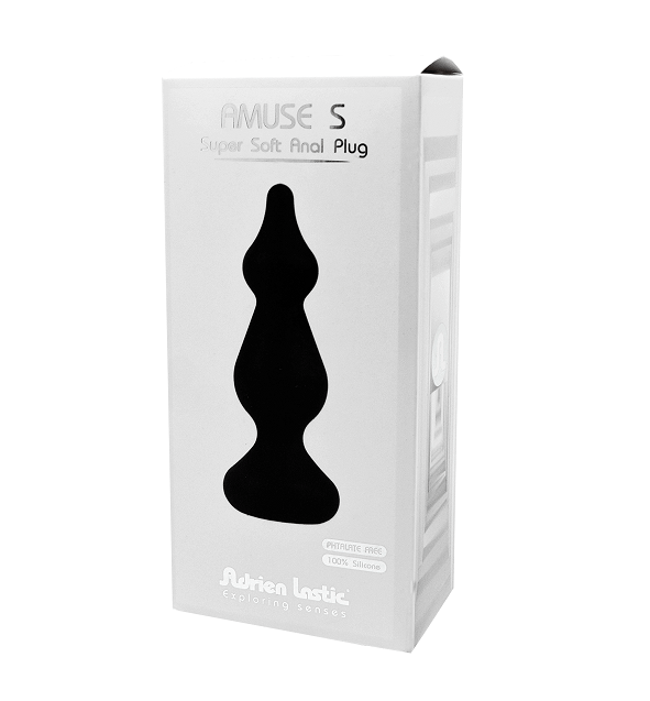 Adrien Lastic Amuse Black Silicone Plug Small - Flexible Silky Touch Hypoallergenic