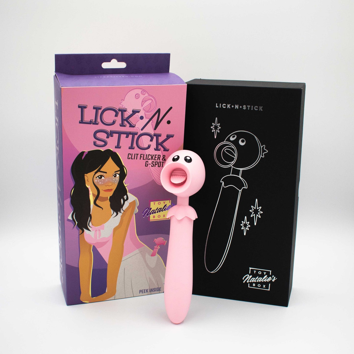 Lick n Stick Pink Clit Flicker and G-Spot Vibrator Toy